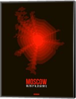 Moscow Radiant Map 1 Fine Art Print