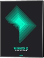 Washington DC Radiant Map 3 Fine Art Print