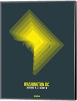 Washington DC Radiant Map 4 Fine Art Print