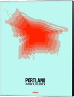 Portland Radiant Map 1 Fine Art Print