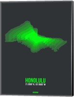 Honolulu Radiant Map 1 Fine Art Print