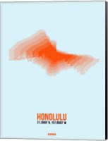 Honolulu Radiant Map 2 Fine Art Print