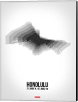 Honolulu Radiant Map 6 Fine Art Print