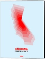 California Radiant Map 4 Fine Art Print
