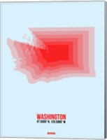 Washington Radiant Map 2 Fine Art Print