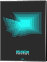 Washington Radiant Map 4 Fine Art Print
