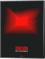 Oregon Radiant Map 6 Fine Art Print