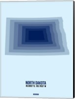North Dakota Radiant Map 2 Fine Art Print