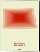 North Dakota Radiant Map 3 Fine Art Print