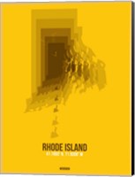 Rhode Island Radiant Map 3 Fine Art Print