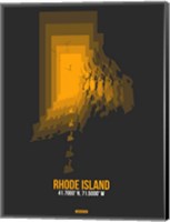 Rhode Island Radiant Map 4 Fine Art Print