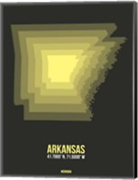 Arkansas Radiant Map 5 Fine Art Print