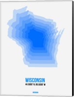 Wisconsin Radiant Map 1 Fine Art Print