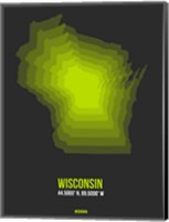 Wisconsin Radiant Map 4 Fine Art Print