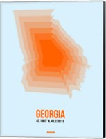 Georgia Radiant Map 1 Fine Art Print