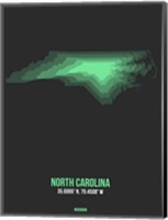 North Carolina Radiant Map 4 Fine Art Print