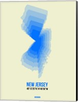 New Jersey Radiant Map 1 Fine Art Print