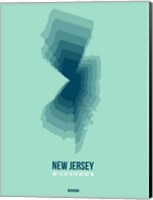 New Jersey Radiant Map 2 Fine Art Print
