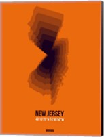 New Jersey Radiant Map 3 Fine Art Print