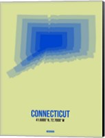 Connecticut Radiant Map 1 Fine Art Print