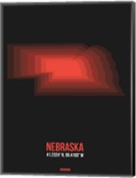 Nebraska Radiant Map 6 Fine Art Print