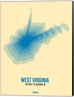 West Virginia Radiant Map 1 Fine Art Print