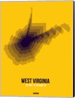 West Virginia Radiant Map 3 Fine Art Print
