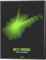 West Virginia Radiant Map 4 Fine Art Print