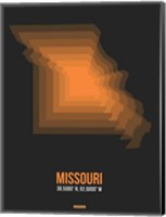 Missouri Radiant Map 4 Fine Art Print