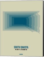 South Dakota Radiant Map 2 Fine Art Print