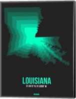 Louisiana Radiant Map 6 Fine Art Print