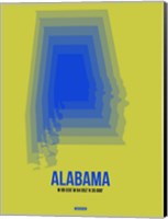 Alabama Radiant Map 3 Fine Art Print