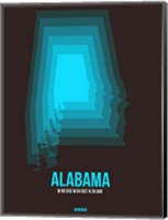 Alabama Radiant Map 6 Fine Art Print