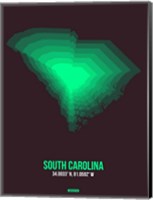 South Carolina Radiant Map 6 Fine Art Print