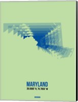 Maryland Radiant Map 2 Fine Art Print