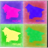 Portland Pop Art Map 2 Fine Art Print