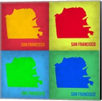 San Francisco Pop Art Map 1 Fine Art Print