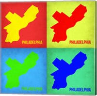 Philadelphia Pop Art Map 1 Fine Art Print