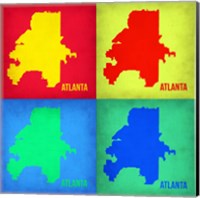 Atlanta Pop Art Map 1 Fine Art Print