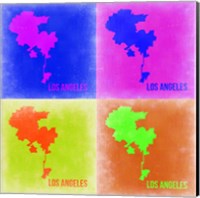 Los Angeles Pop Art Map 2 Fine Art Print