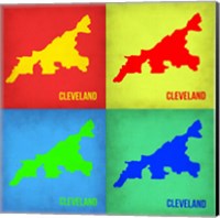 Cleveland Pop Art Map 1 Fine Art Print
