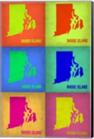 Rhode Island Pop Art Map 1 Fine Art Print