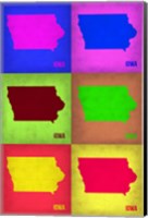 Iowa Pop Art Map 2 Fine Art Print