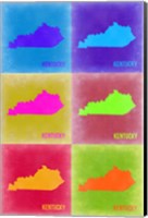 Kentucky Pop Art Map 2 Fine Art Print