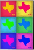 Texas Pop Art Map 1 Fine Art Print