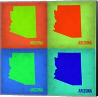 Arizona Pop Art Map1 Fine Art Print