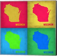Wisconsin Pop Art Map 1 Fine Art Print