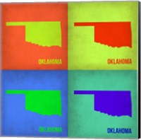 Oklahoma Pop Art Map 1 Fine Art Print