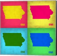 Iowa Pop Art Map 1 Fine Art Print