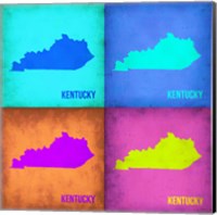 Kentucky Pop Art Map 1 Fine Art Print